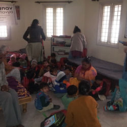 Mother Teresa School kids visit at Old Age Home