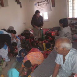 Mother Teresa School kids visit at Old Age Home