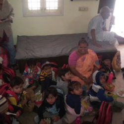 Mother Teresa School kids visit at Old Age Home