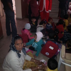 Mother Teresa School kids visit at Old Age Home