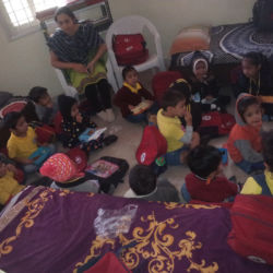 Mother Teresa School kids visit at Old Age Home