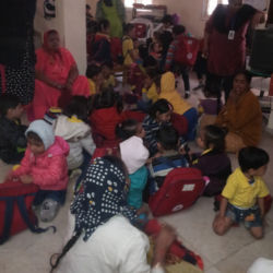 Mother Teresa School kids visit at Old Age Home