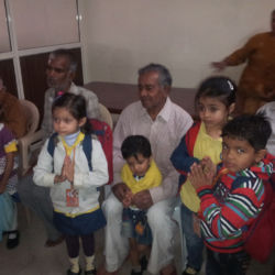 Mother Teresa School kids visit at Old Age Home